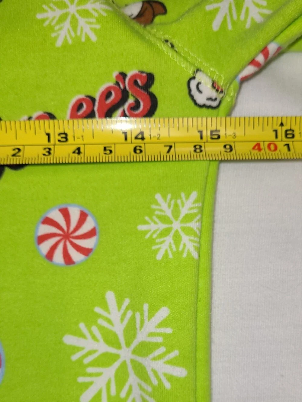 Festive Buc-ee's Lime Green Kids Christmas Holiday One piece Zip Pajama